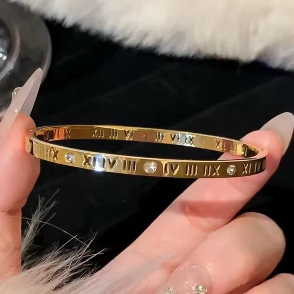 Anthropologie Jewelry - Best bracelet 
Stainless steel 
Luxury 
Roman Numeral Bracelet